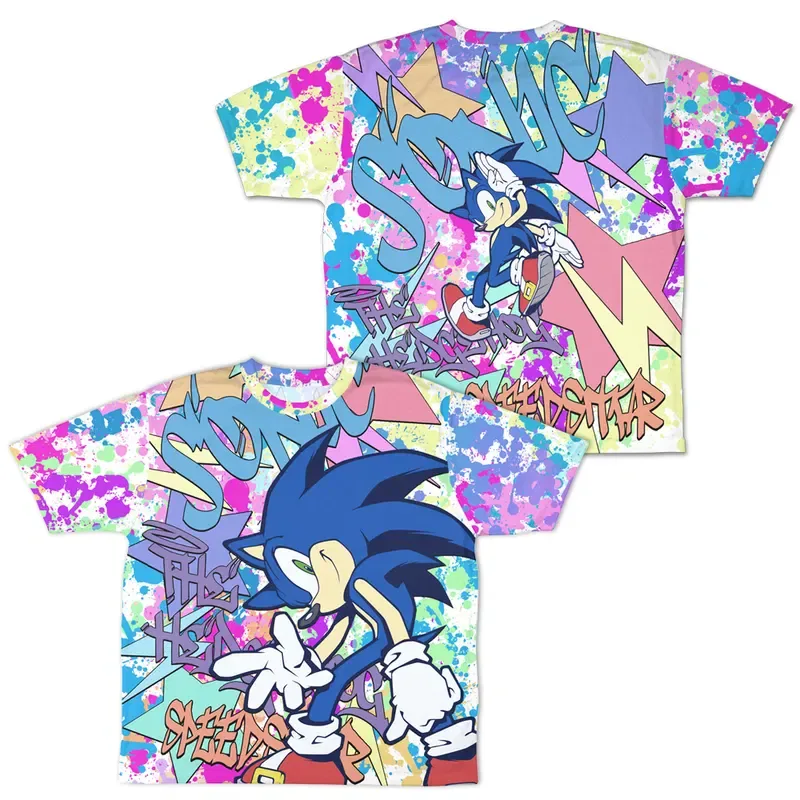Sonic the Hedgehog Double-sided Full Graphic T-Shirt Graffiti Ver. by Cospa